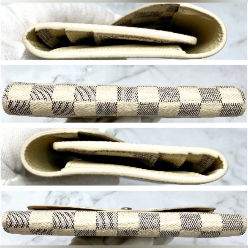 Louis Vuitton Damier Azur Portefeuille Josephine Trifold Long Wallet With Pouch - Picture 7 of 11